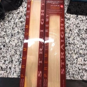 Platinum blonde extensions